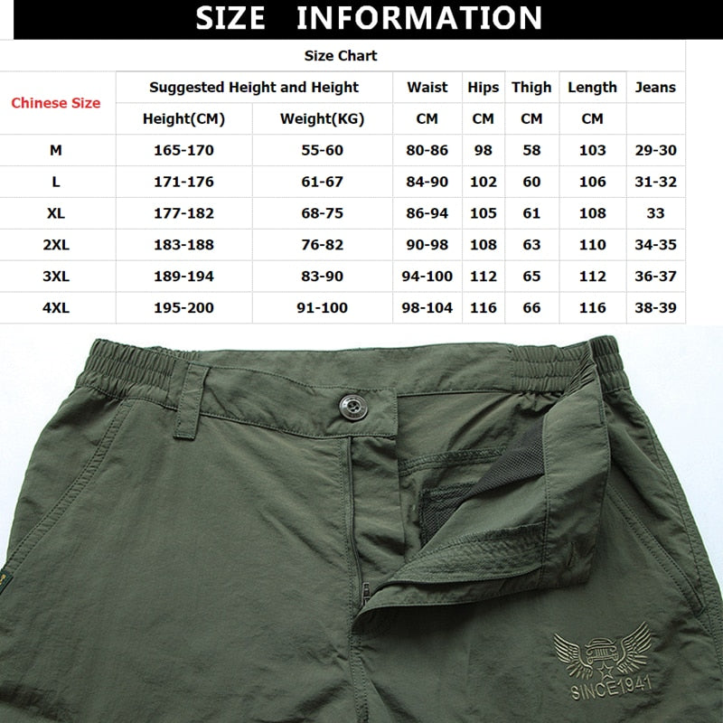 Men's Lightweight Waterproof Tactical Breathable Pants