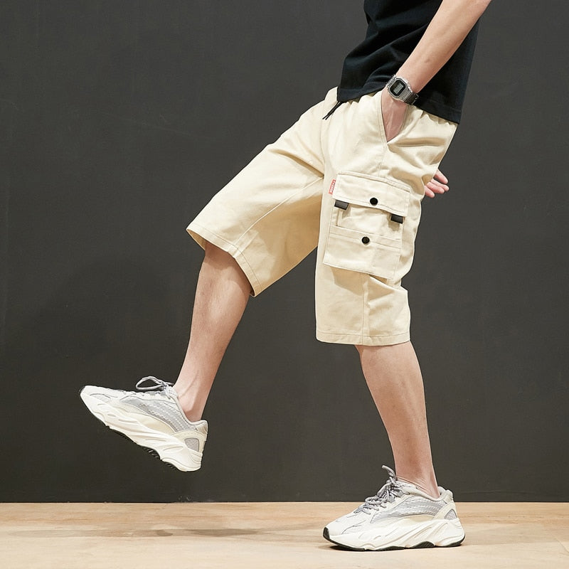 Plus Size Summer Multi Pocket Cargo Short