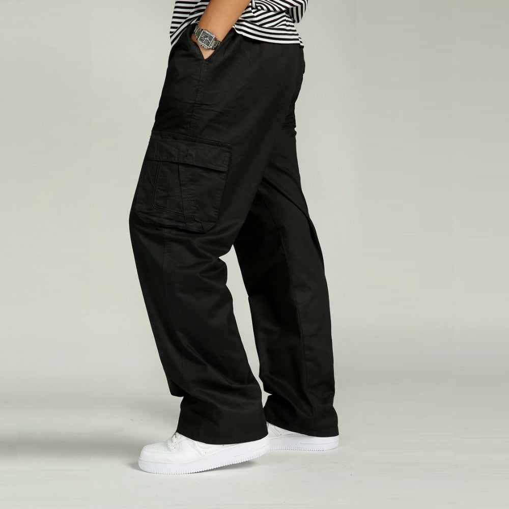 Multi Pocket Long Baggy Straight Cargo Pants