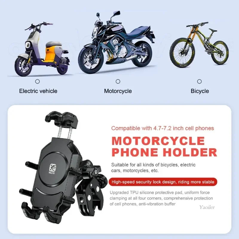 Anti-Vibration Motorcycle Phone Holder