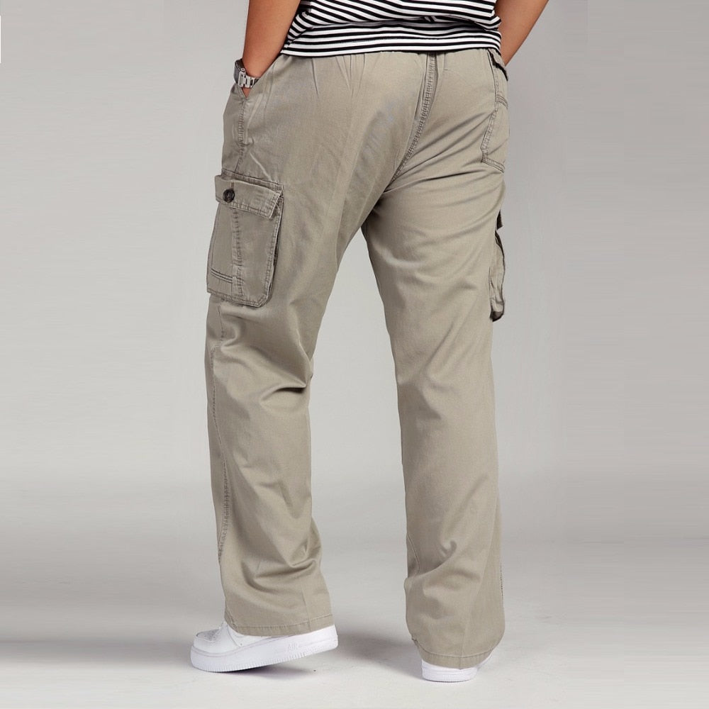 Multi Pocket Long Baggy Straight Cargo Pants