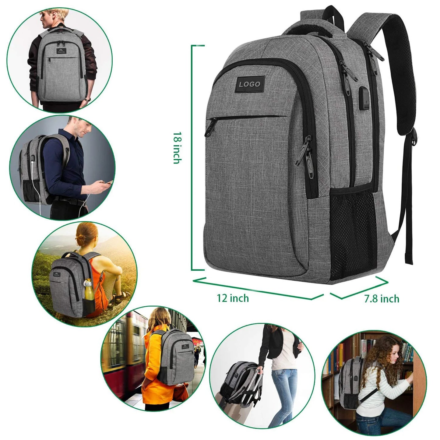 Water Proof BackPack With External USB Port