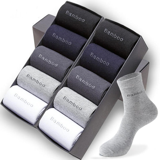 10 Pairs / Lot Men's Bamboo Fiber Socks