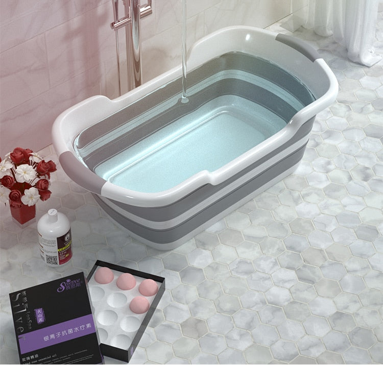 Folding Baby Shower Bathtub Portable Silicone