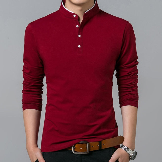 Men's Cotton T-Shirt Full Sleeve Solid Color