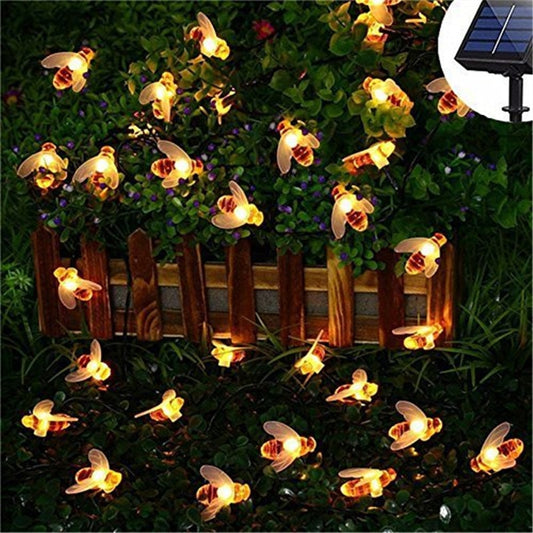 New Solar Powered Cute Honey Bee Led