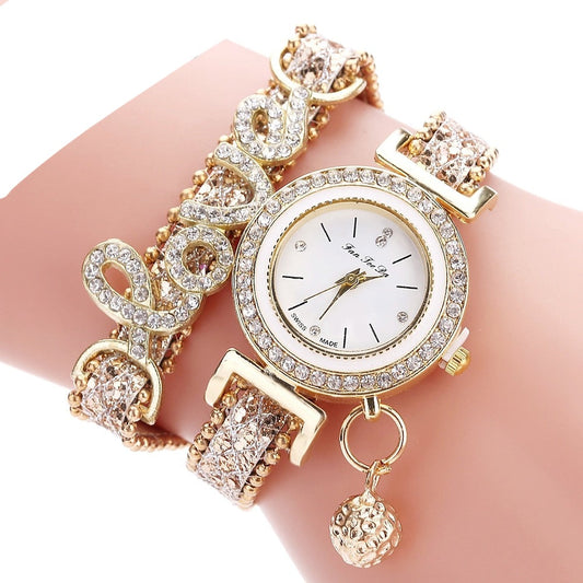 Bracelet Love Rhinestone Watch