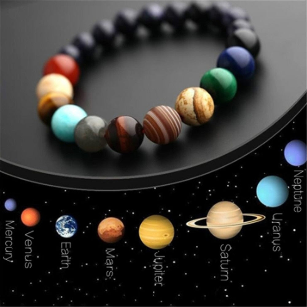 Planets Bead Bracelet Natural Stone