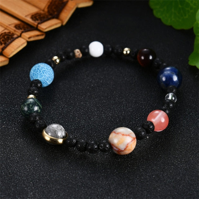 Planets Bead Bracelet Natural Stone