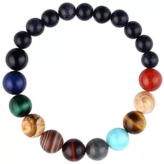 Planets Bead Bracelet Natural Stone