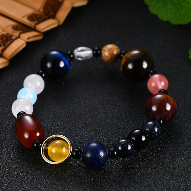 Planets Bead Bracelet Natural Stone