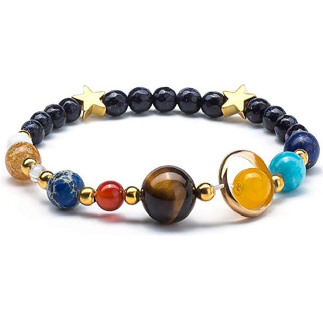 Planets Bead Bracelet Natural Stone