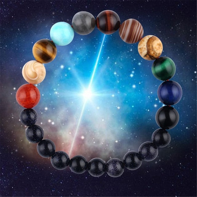 Planets Bead Bracelet Natural Stone