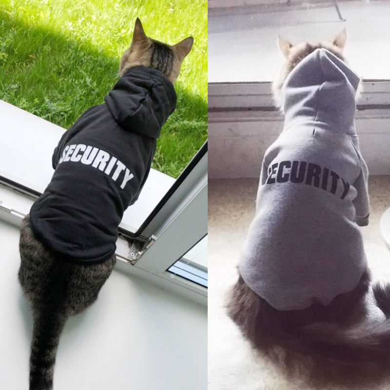 Security Pet Cat Coats Jacket Hoodies