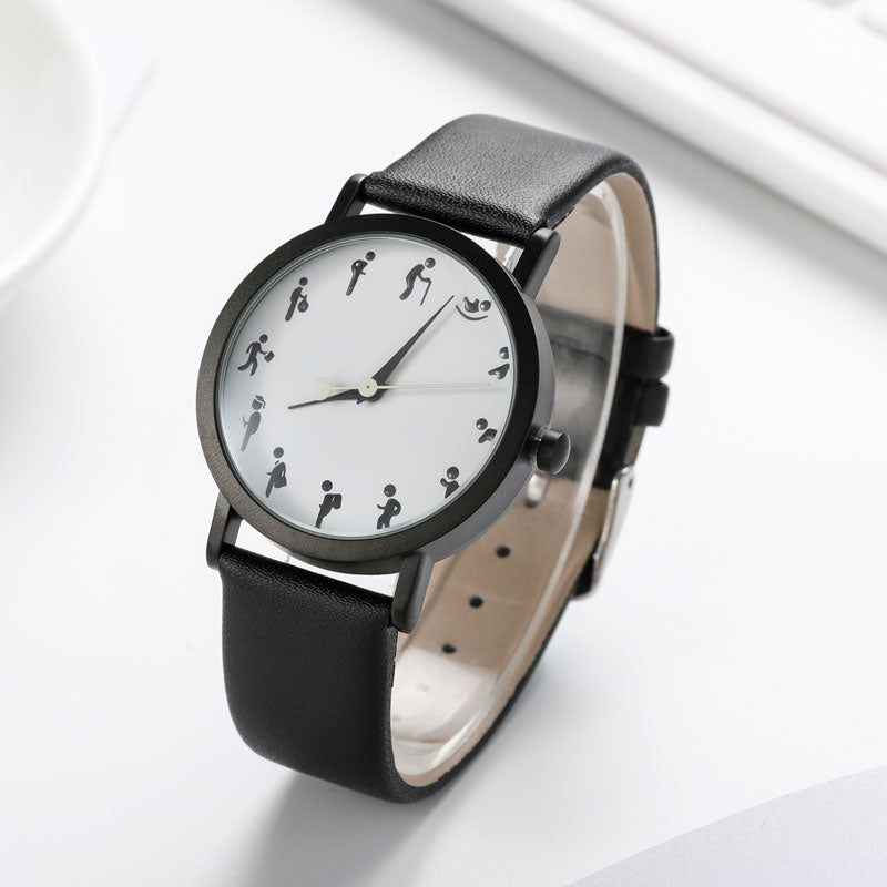 Growth History Creative Watch - human development timeline wristwatch