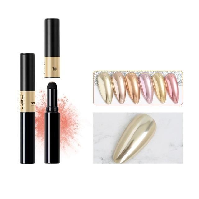 ChromeStick - Nail Art Mirror Effect Air Cushion Powder Pen