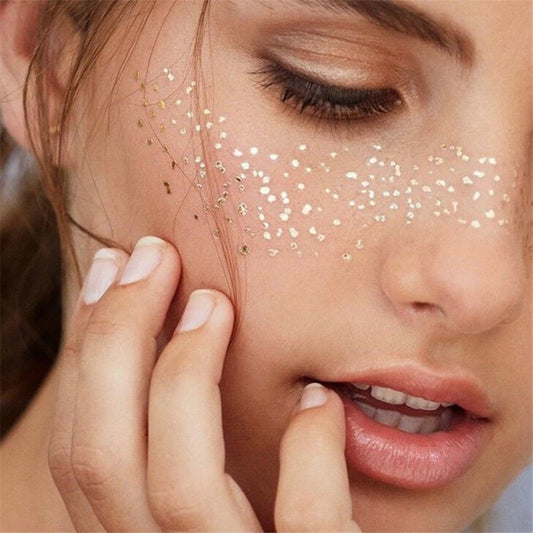 Gold Face Temporary Tattoo Waterproof