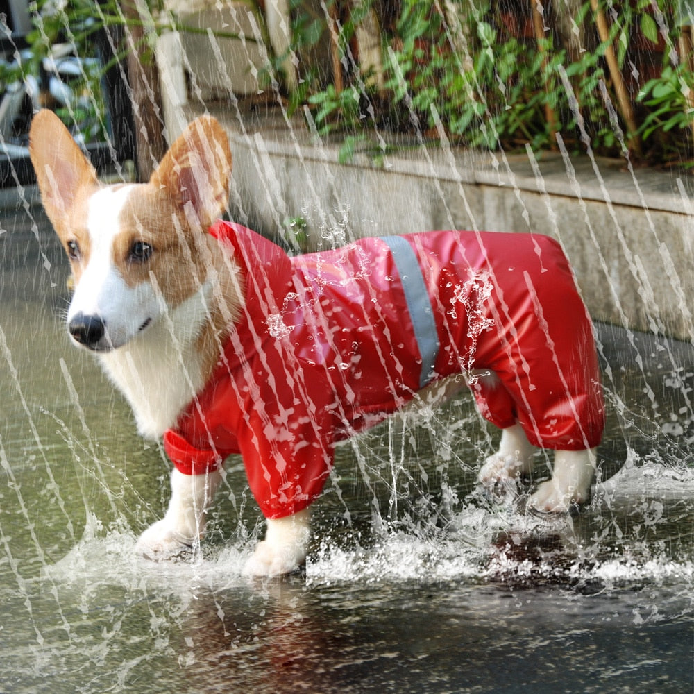 Dog Waterproof Raincoat Jumpsuit