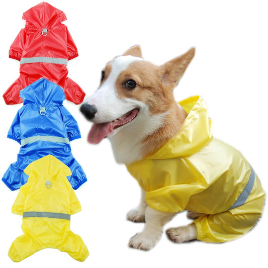 Dog Waterproof Raincoat Jumpsuit