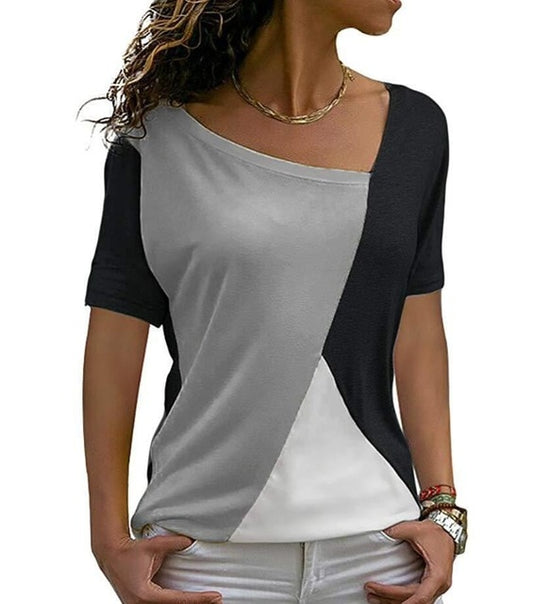 Casual Asymmetrical Women's T Shirt