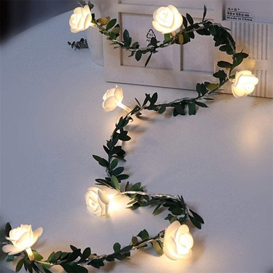 Electric LED Rose Flower String Lights