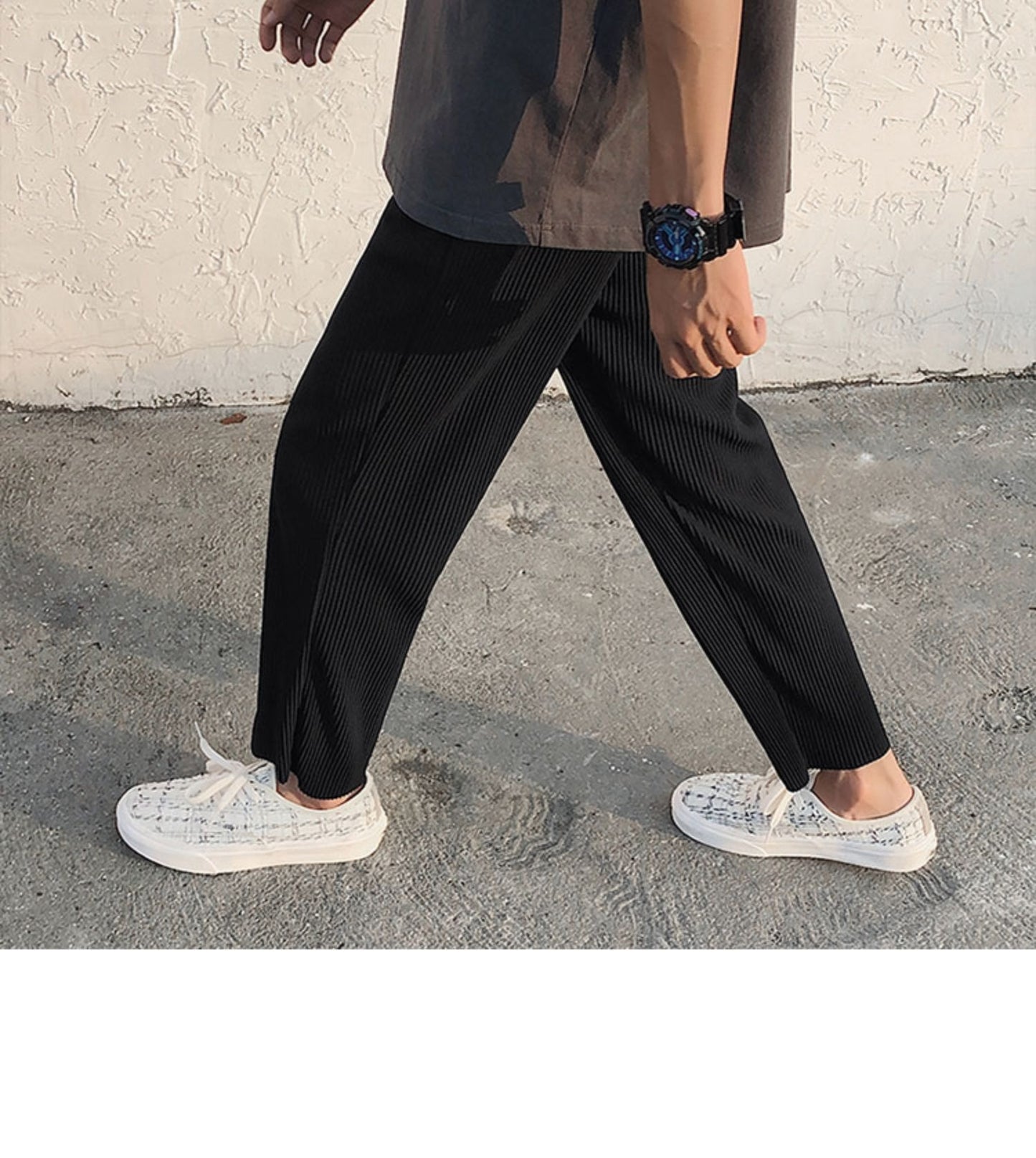 Men's Pleated Straight Pants